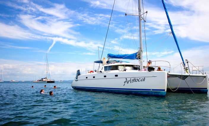 moreton bay catamaran hire